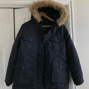 Brave Soul Hooded parka black sz M